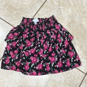 Childrens Place Tween Girls L 10/12 Tiered Floral Skirt